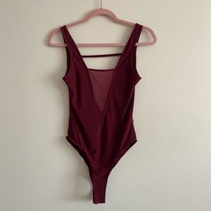 Maroon bodysuit